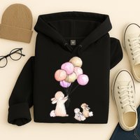 Cute Bunny Rabbit Balloon Hoodie