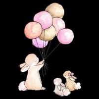 Cute Bunny Rabbit Balloon Hoodie