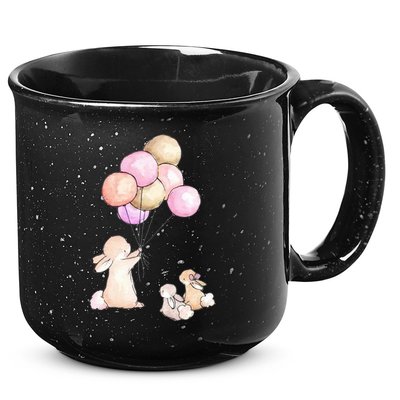 Cute Bunny Rabbit Balloon 15oz Campfire Ceramic Mug