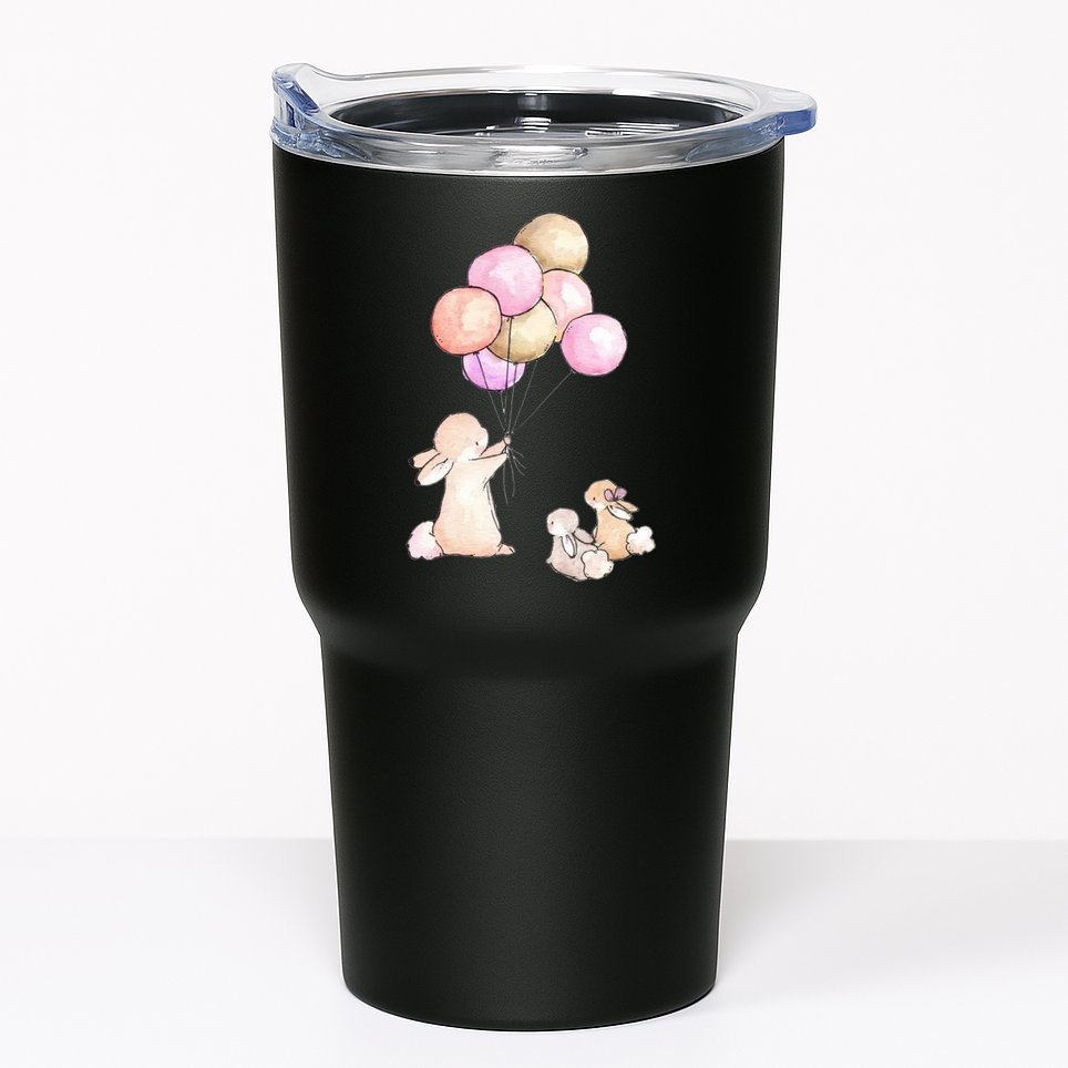 Cute Bunny Rabbit Balloon Tumbler