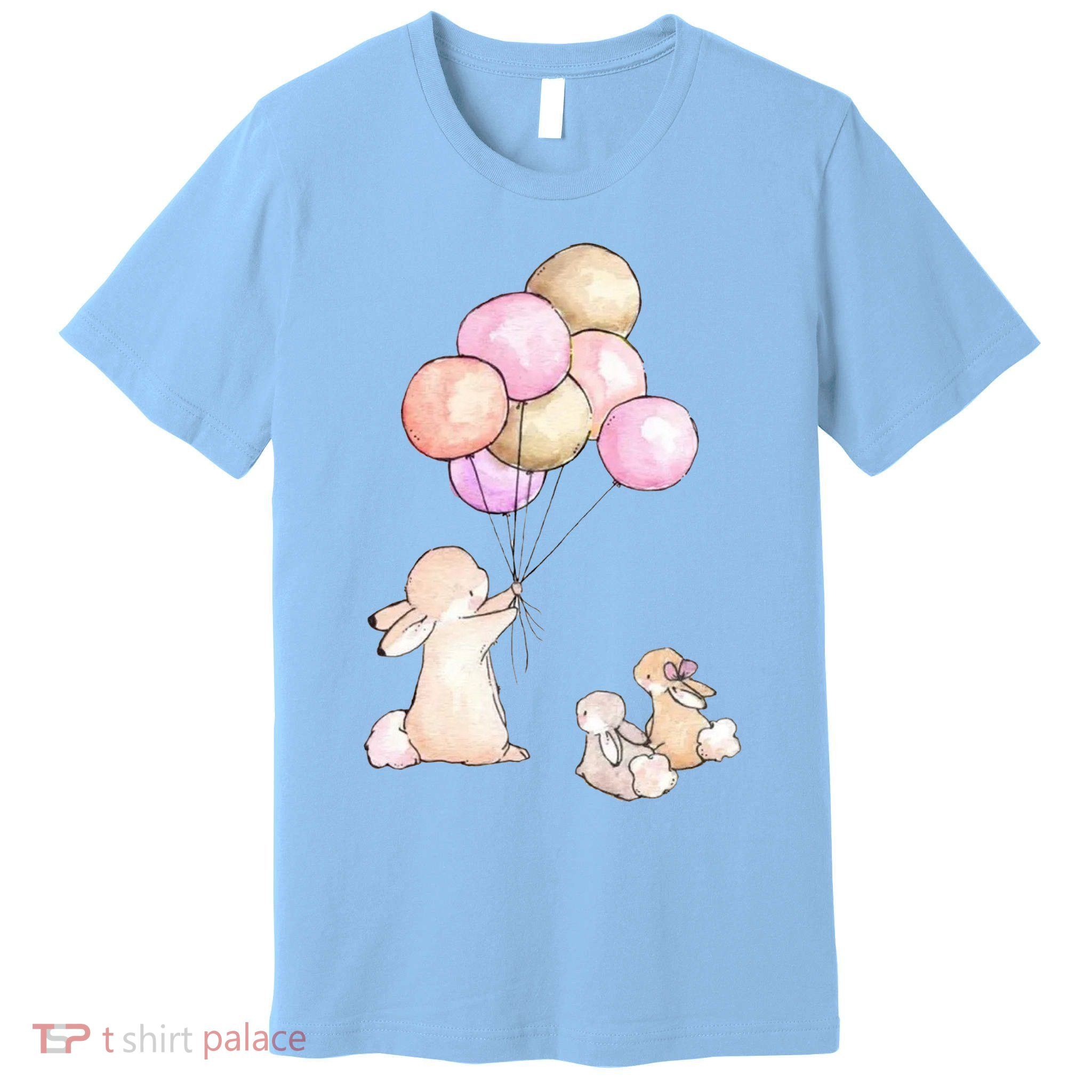 Cute Bunny Rabbit Balloon Premium T-Shirt
