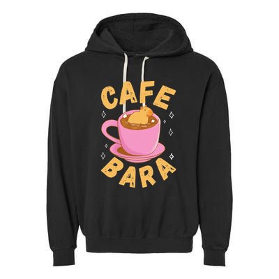 Cafe Bara Rodent Animals Vintage Capybaras Funny Capybara  Garment-Dyed Fleece Hoodie
