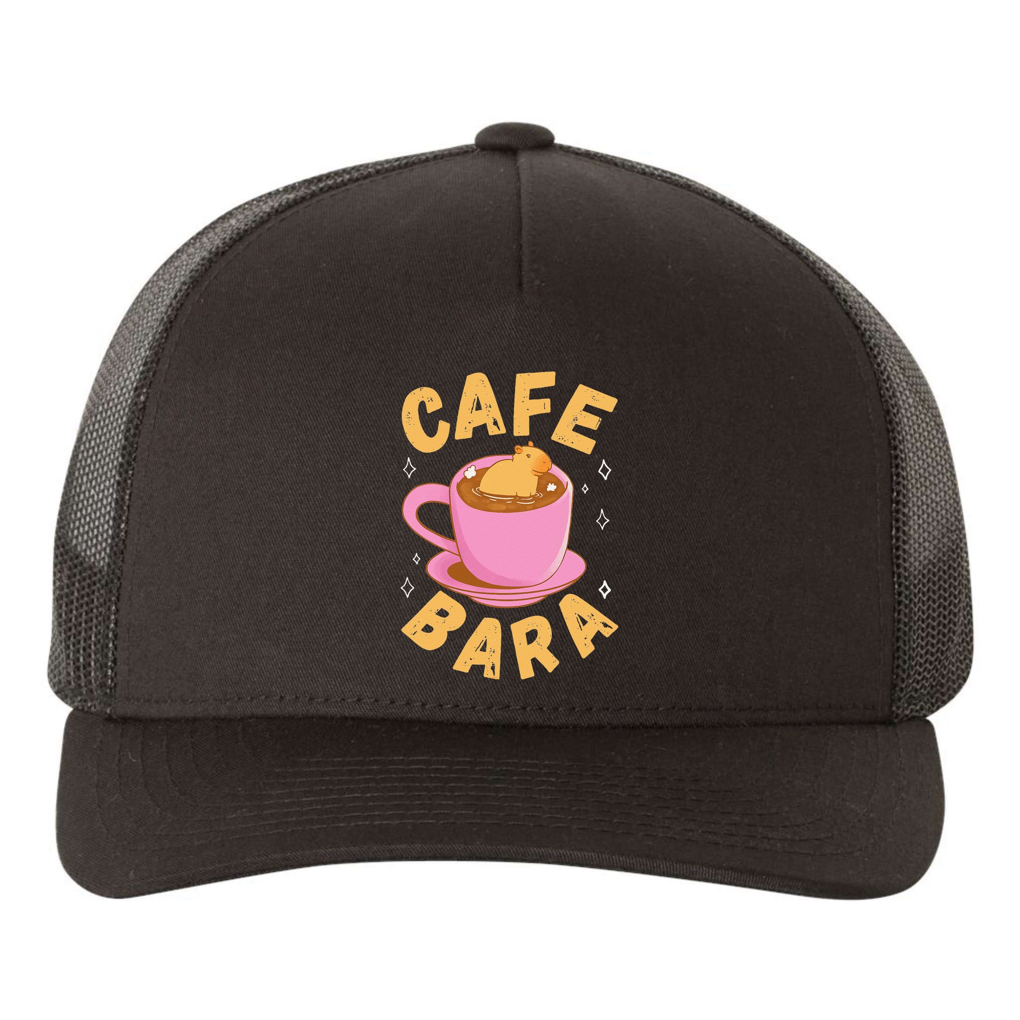 Cafe Bara Rodent Animals Vintage Capybaras Funny Capybara  Yupoong Adult 5-Panel Trucker Hat