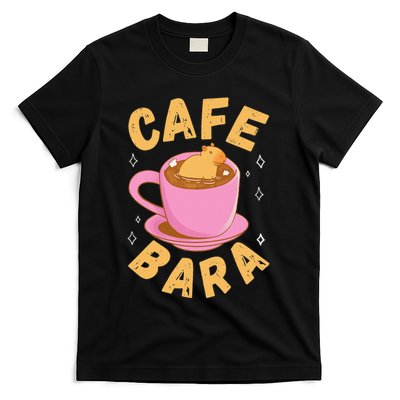 Cafe Bara Rodent Animals Vintage Capybaras Funny Capybara  T-Shirt