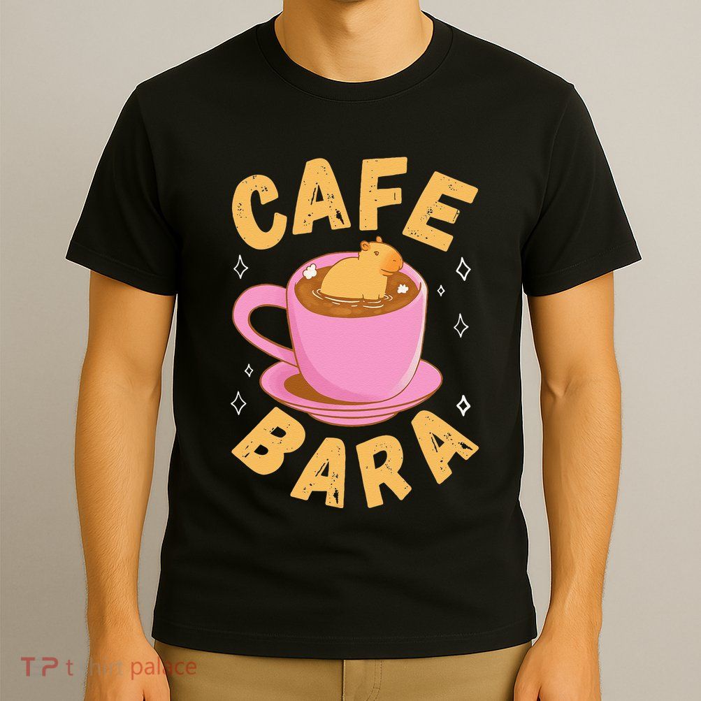 Cafe Bara Rodent Animals Vintage Capybaras Funny Capybara  T-Shirt