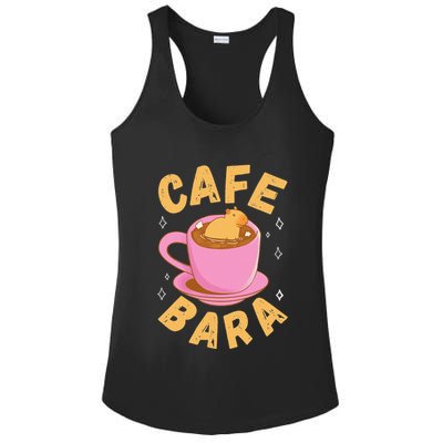 Cafe Bara Rodent Animals Vintage Capybaras Funny Capybara  Ladies PosiCharge Competitor Racerback Tank