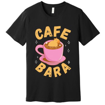 Cafe Bara Rodent Animals Vintage Capybaras Funny Capybara  Premium T-Shirt