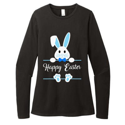 Cute Bunny Rabbit Face Happy Easter Day Womens CVC Long Sleeve Shirt