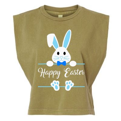 Cute Bunny Rabbit Face Happy Easter Day Garment-Dyed Women's Muscle Tee