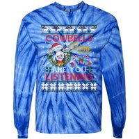 Cow Bells Ring Are You Listening Christmas Funny Cow Ugly Meaningful Gift Tie-Dye Long Sleeve Shirt