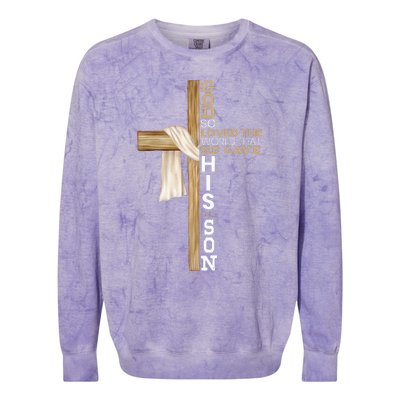 Christian Believer Religious Pastor Bible Scripture Colorblast Crewneck Sweatshirt