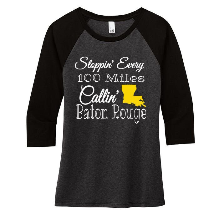 Callin Baton Rouge Music Concert Women's Tri-Blend 3/4-Sleeve Raglan Shirt