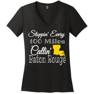 Callin Baton Rouge Music Concert Women's V-Neck T-Shirt