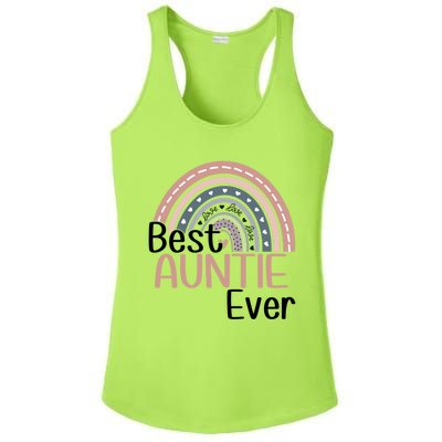 Cute Boho Rainbow Happy Mothers Day Best Auntie Ever Rainbow Gift Ladies PosiCharge Competitor Racerback Tank