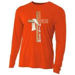 Christian Believer Religious Pastor Bible Scripture Gift Cooling Performance Long Sleeve Crew