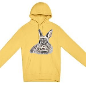 Cool Bunny Rabbit Graphic Great Funny Easter Gift Premium Pullover Hoodie