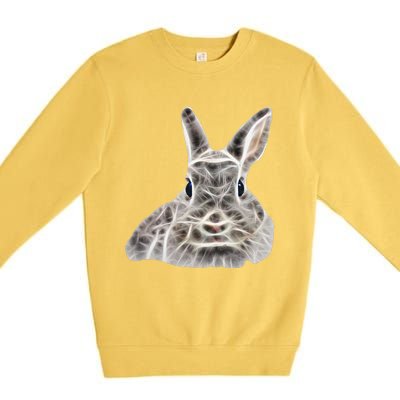 Cool Bunny Rabbit Graphic Great Funny Easter Gift Premium Crewneck Sweatshirt