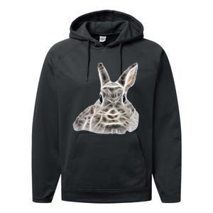 Cool Bunny Rabbit Graphic Great Funny Easter Gift Performance Fleece Hoodie