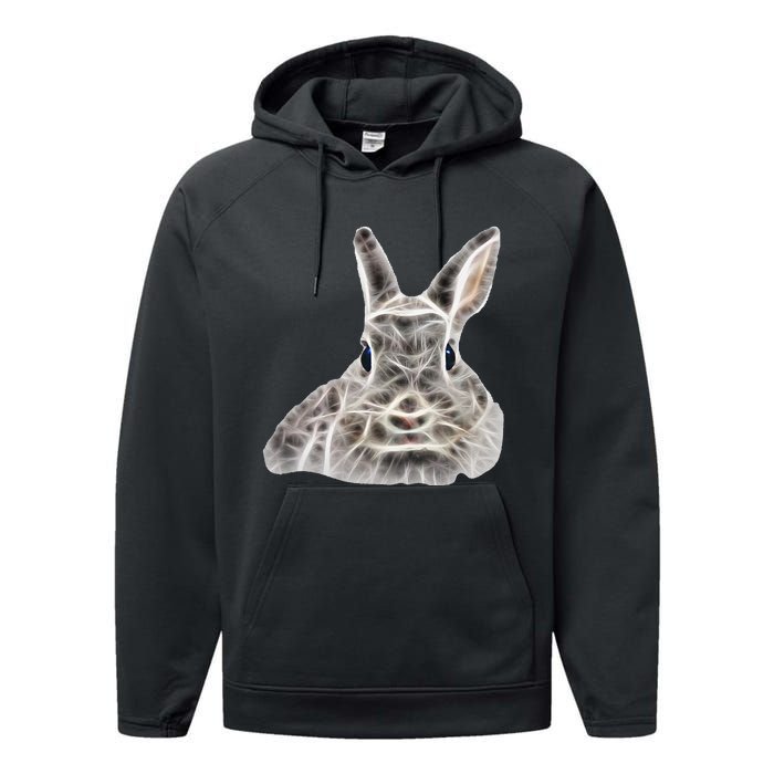 Cool Bunny Rabbit Graphic Great Funny Easter Gift Performance Fleece Hoodie