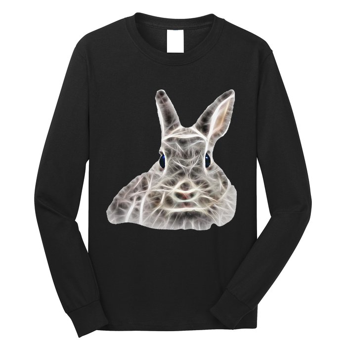 Cool Bunny Rabbit Graphic Great Funny Easter Gift Long Sleeve Shirt