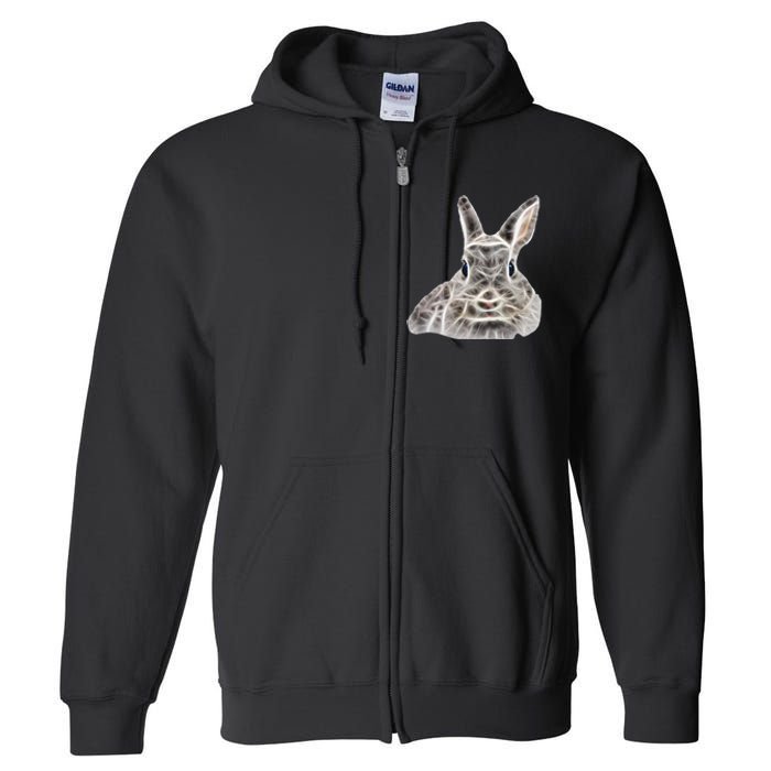 Cool Bunny Rabbit Graphic Great Funny Easter Gift Full Zip Hoodie