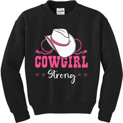 Cowgirl Barrel Racing Roping Horseback Riding Rodeo Kids Sweatshirt