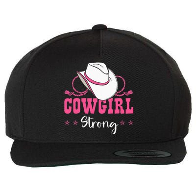 Cowgirl Barrel Racing Roping Horseback Riding Rodeo Wool Snapback Cap