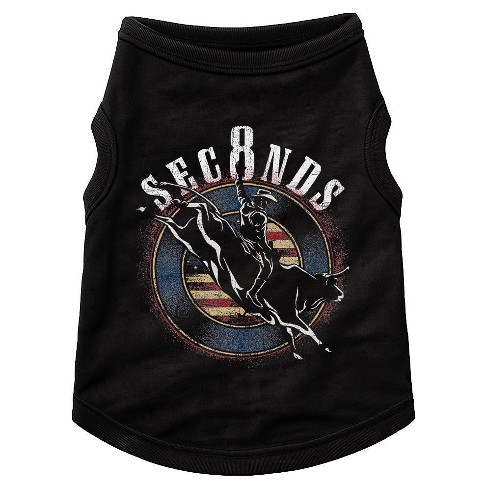 Cowboy Bull Riding Eight Seconds Rider Usa Flag Doggie Tank