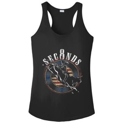 Cowboy Bull Riding Eight Seconds Rider Usa Flag Ladies PosiCharge Competitor Racerback Tank