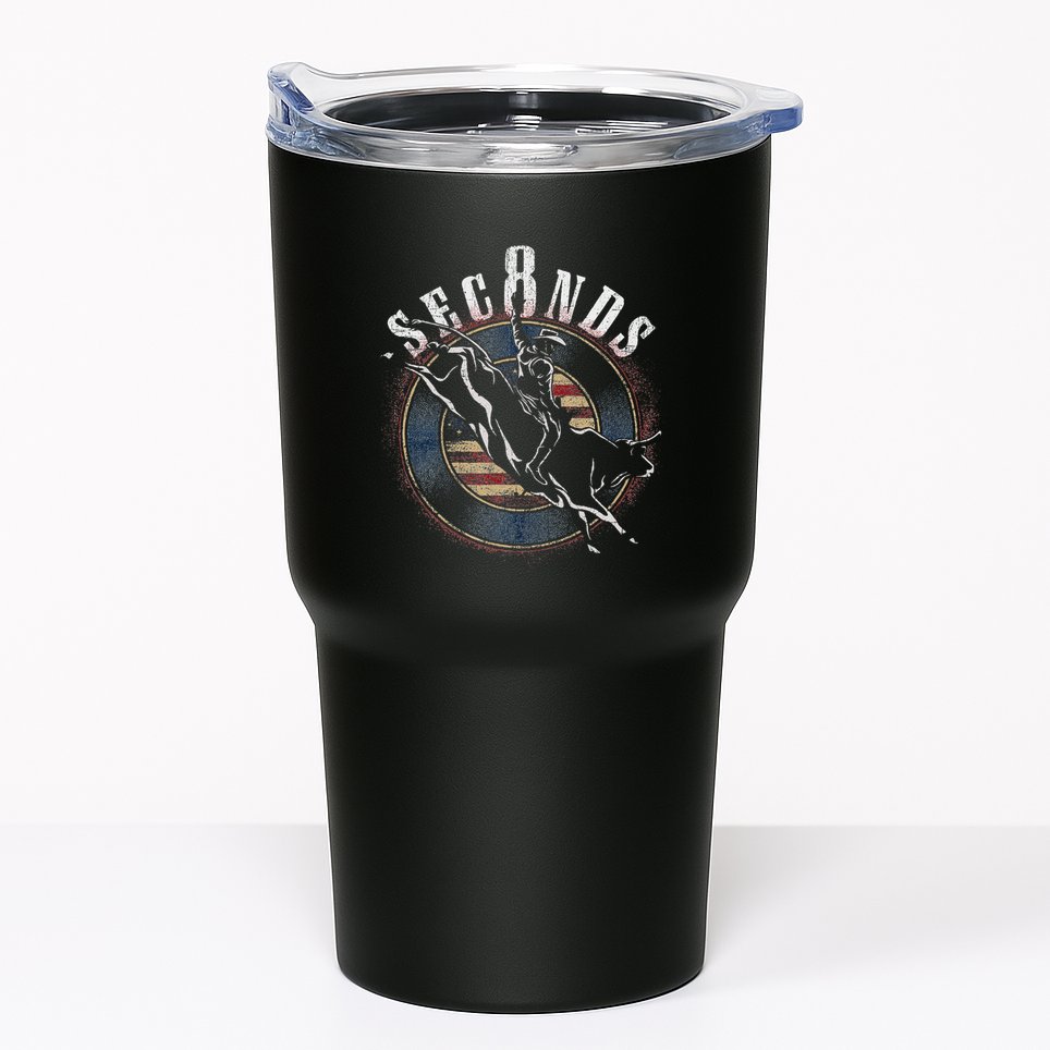 Cowboy Bull Riding Eight Seconds Rider Usa Flag Tumbler