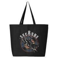 Cowboy Bull Riding Eight Seconds Rider Usa Flag 25L Jumbo Tote