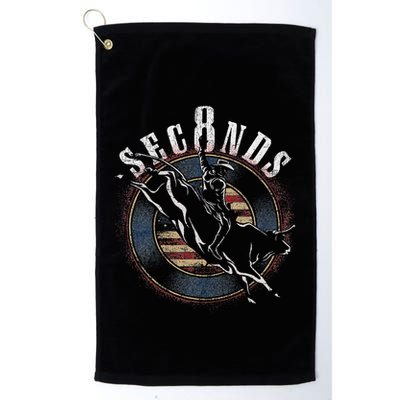 Cowboy Bull Riding Eight Seconds Rider Usa Flag Golf Towel