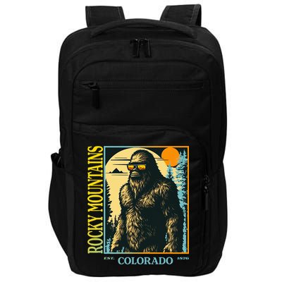 Colorado Bigfoot Retro Vintage Cool Sasquatch Yeti Impact Tech Backpack