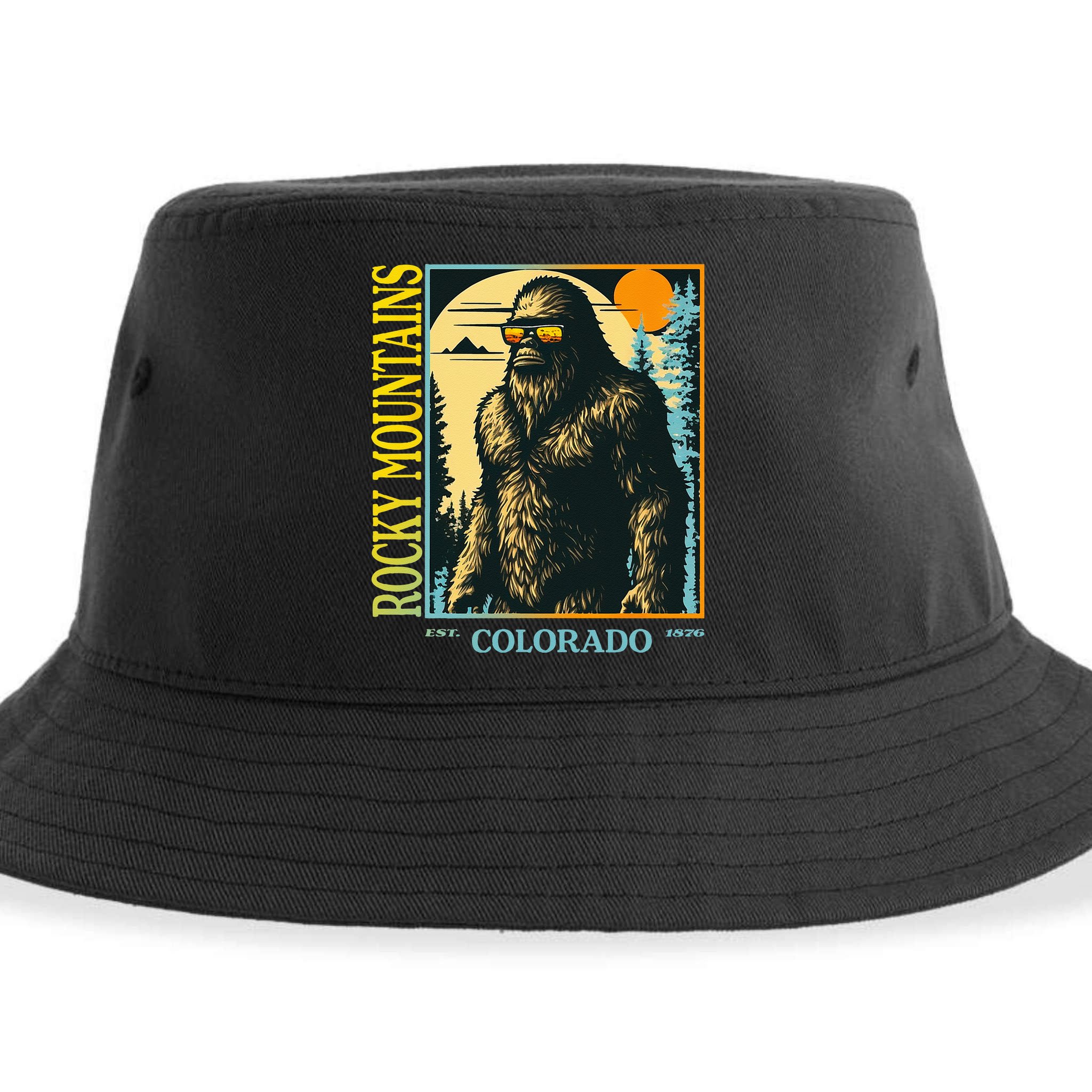 Colorado Bigfoot Retro Vintage Cool Sasquatch Yeti Sustainable Bucket Hat