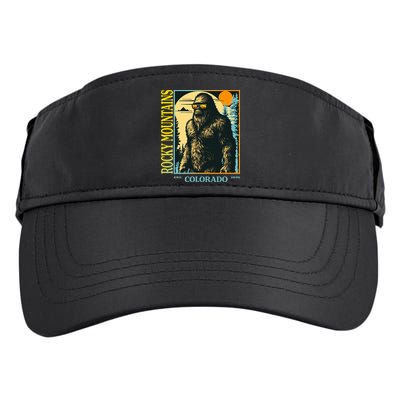 Colorado Bigfoot Retro Vintage Cool Sasquatch Yeti Adult Drive Performance Visor