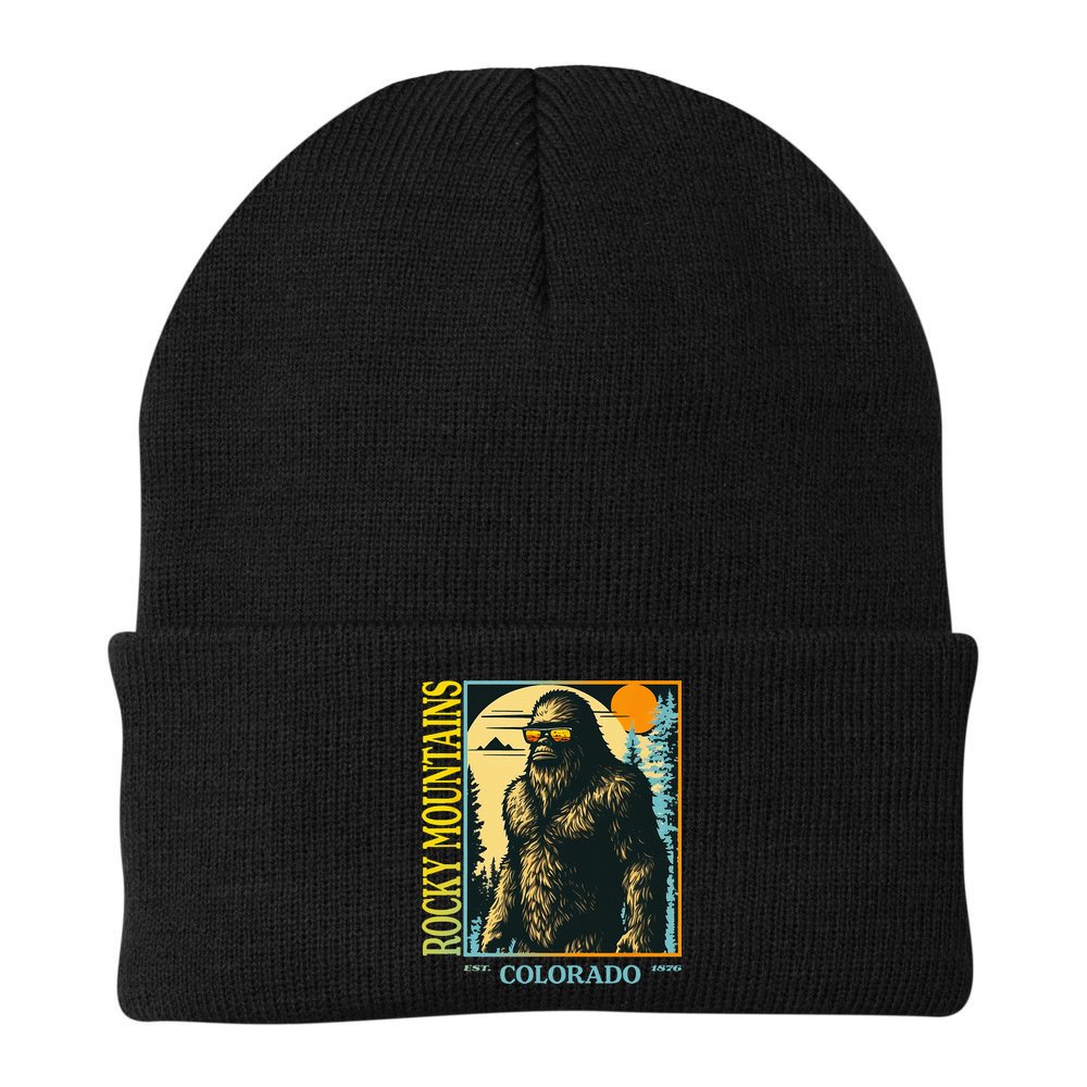 Colorado Bigfoot Retro Vintage Cool Sasquatch Yeti Beanie