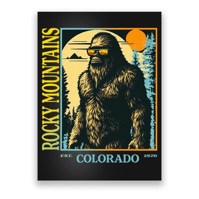Colorado Bigfoot Retro Vintage Cool Sasquatch Yeti Poster