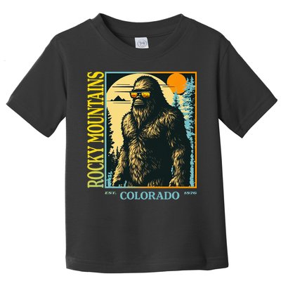 Colorado Bigfoot Retro Vintage Cool Sasquatch Yeti Toddler T-Shirt