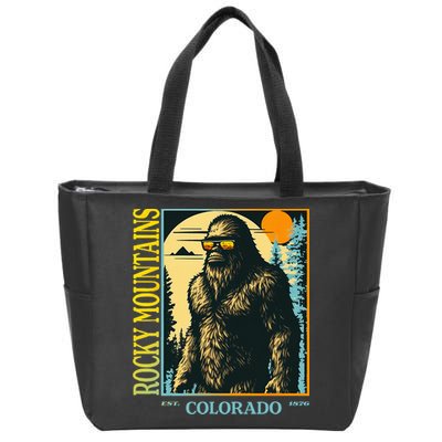 Colorado Bigfoot Retro Vintage Cool Sasquatch Yeti Zip Tote Bag