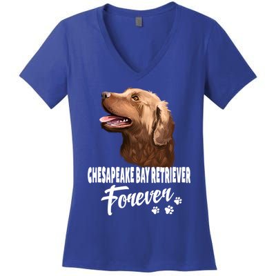 Chesapeake Bay Retriever Forever Cute Dog Lover Gift Great Gift Women's V-Neck T-Shirt