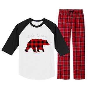 CUB BEAR Red Plaid Christmas Pajama Family Xmas Raglan Sleeve Pajama Set