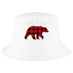 CUB BEAR Red Plaid Christmas Pajama Family Xmas Cool Comfort Performance Bucket Hat