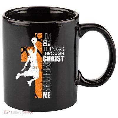 Christian Basketball Religious Bible Verse Philippians 413 11oz C Handle Ceramic Mug