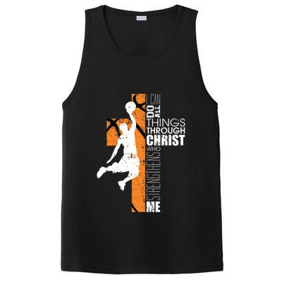 Christian Basketball Religious Bible Verse Philippians 413 PosiCharge Competitor Tank