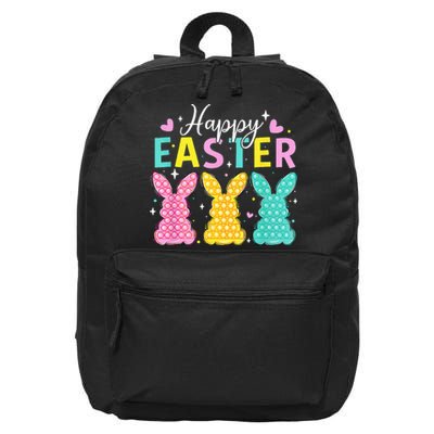 Cute Bunny Rabbit Eggs Hunting Happy Easter 16 in Basic Backpack