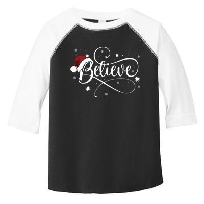 Christmas Believe Santa Claus Believe Christmas Toddler Fine Jersey T-Shirt