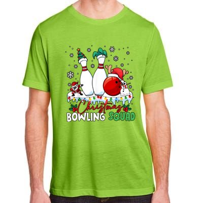 Christmas Bowling Squad Funny Bowling Lover Santa Claus Snowman Adult ChromaSoft Performance T-Shirt