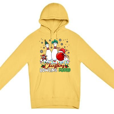 Christmas Bowling Squad Funny Bowling Lover Santa Claus Snowman Premium Pullover Hoodie