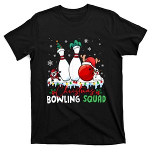 Christmas Bowling Squad Funny Bowling Lover Santa Claus Snowman T-Shirt