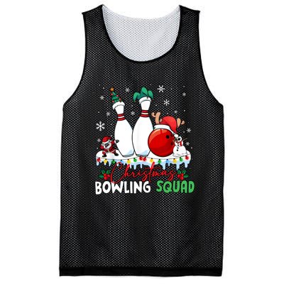 Christmas Bowling Squad Funny Bowling Lover Santa Claus Snowman Mesh Reversible Basketball Jersey Tank